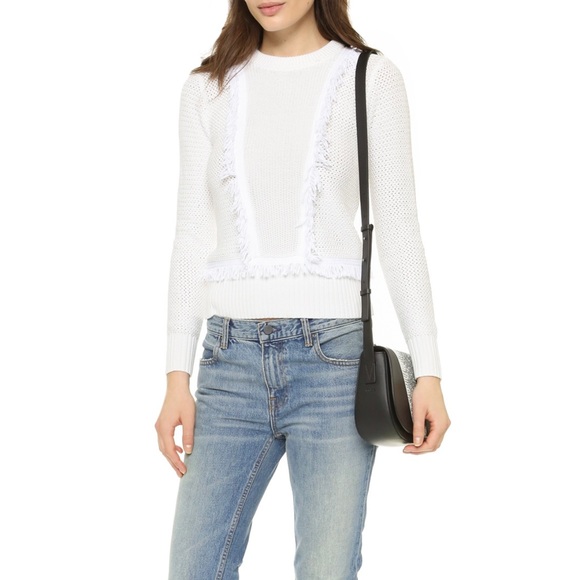 Club Monaco Martuska Fringe Crewneck Sweater - Picture 5 of 9